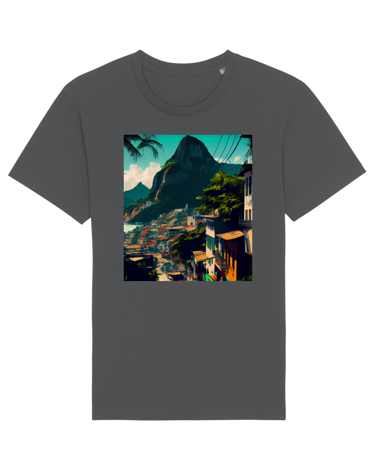 Tricou mânecă scurtă Unisex Rocker Anthracite