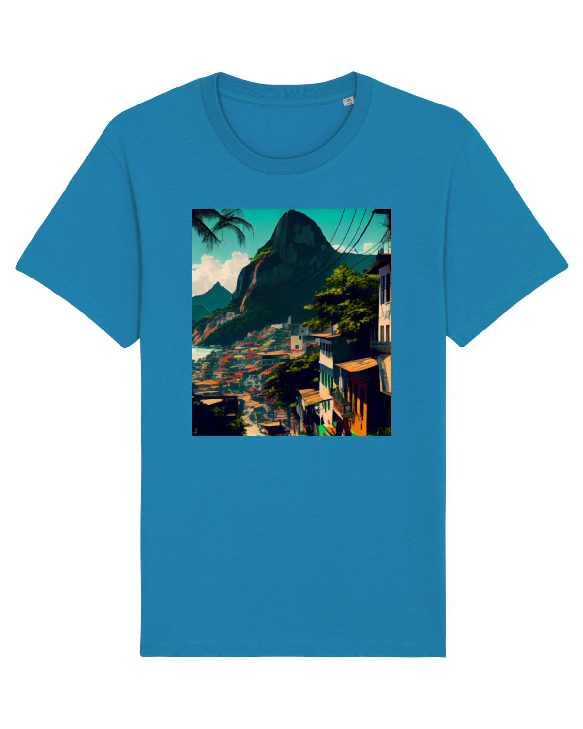 Tricou mânecă scurtă Unisex Rocker Azur