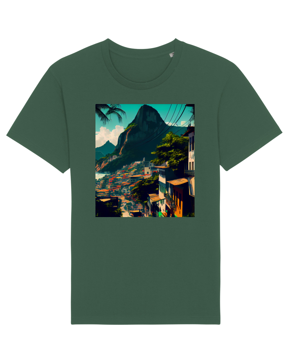 Tricou mânecă scurtă Unisex Rocker Bottle Green
