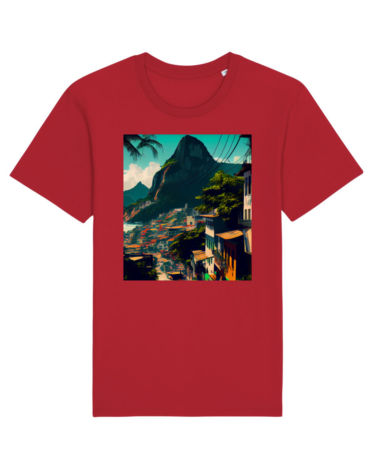 Tricou mânecă scurtă Unisex Rocker Red