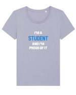 STUDENT Tricou mânecă scurtă guler larg fitted Damă Expresser