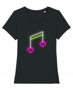 Romantic incurabil Tricou mânecă scurtă guler larg fitted Damă Expresser