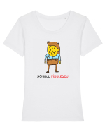Domnul Pixulescu Tricou mânecă scurtă guler larg fitted Damă Expresser