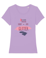 When In Doubt Just Add Glitter Tricou mânecă scurtă guler larg fitted Damă Expresser