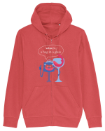 Wine, A Hug In A Glass Hanorac cu fermoar Unisex Connector