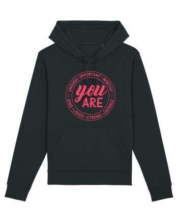 You are enough important worthy kind loved strong capable w Black