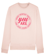 You are enough important worthy kind loved strong capable w Bluză mânecă lungă Unisex Rise