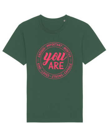 You are enough important worthy kind loved strong capable w Bottle Green