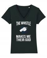 WHISTLE Tricou mânecă scurtă guler V Damă Evoker