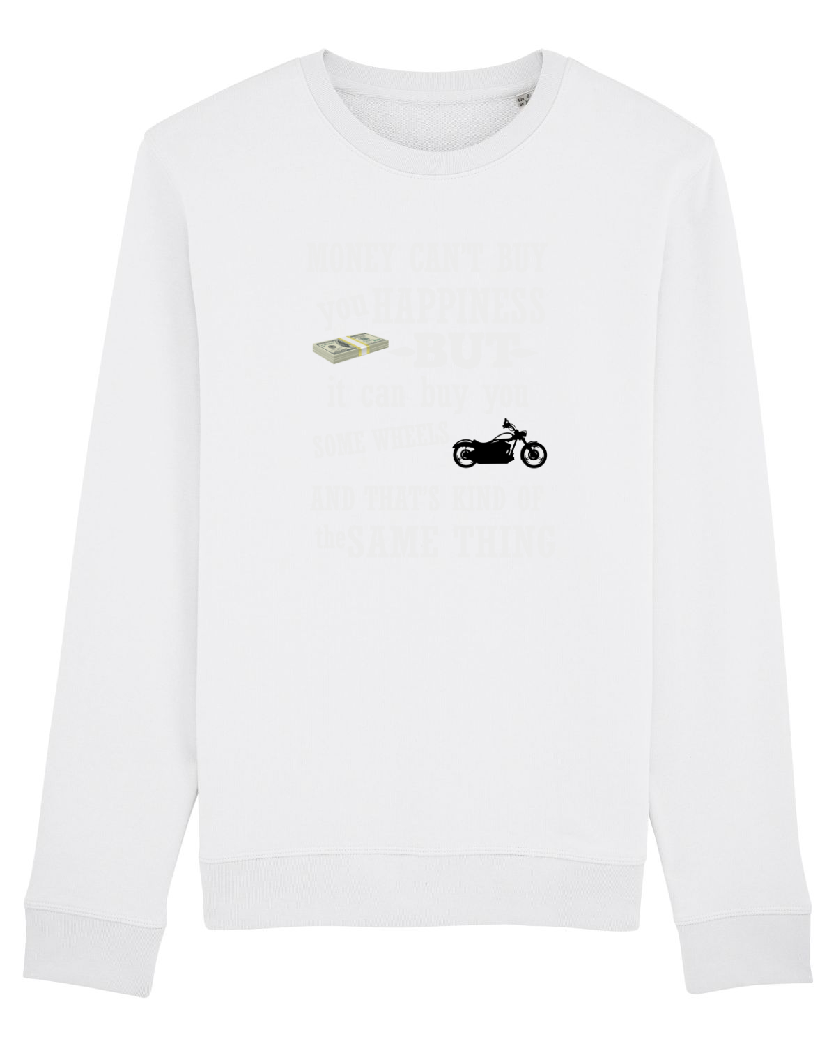 Bluză mânecă lungă Unisex Rise White