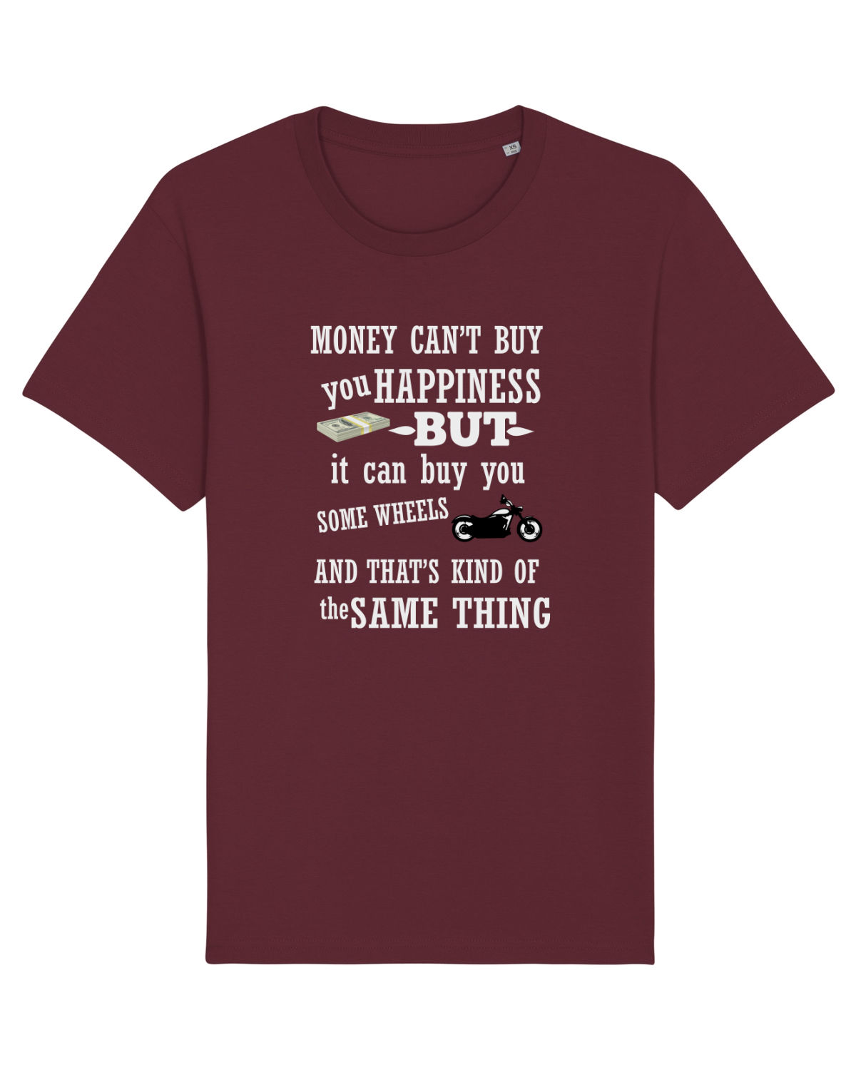 Tricou mânecă scurtă Unisex Rocker Burgundy
