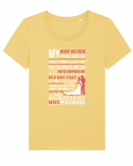 WIFE HUSBAND Tricou mânecă scurtă guler larg fitted Damă Expresser