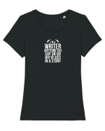 WRITER Tricou mânecă scurtă guler larg fitted Damă Expresser