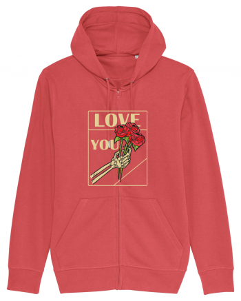 LOVE YOU - white Carmine Red