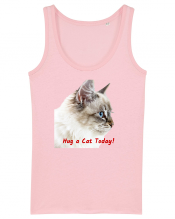 Hug a cat today Cotton Pink