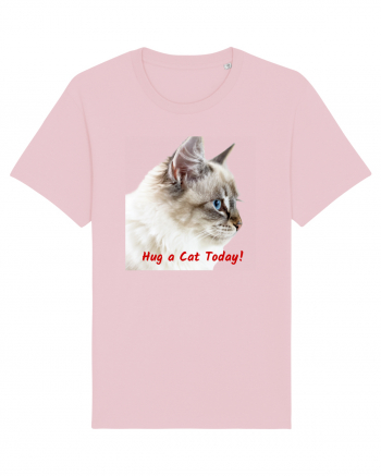 Hug a cat today Cotton Pink