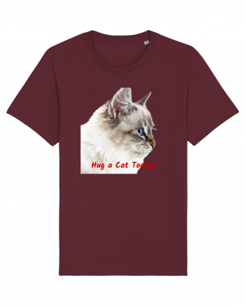 Hug a cat today Burgundy