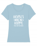 Horses Tricou mânecă scurtă guler larg fitted Damă Expresser