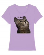 Meow Tricou mânecă scurtă guler larg fitted Damă Expresser