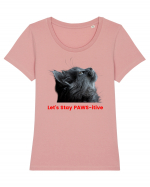 Let's Stay PAWS-itive Tricou mânecă scurtă guler larg fitted Damă Expresser