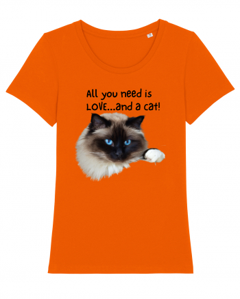 All you need is LOVE... and a cat! Bright Orange