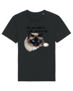 All you need is LOVE... and a cat! Tricou mânecă scurtă Unisex Rocker