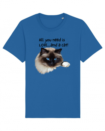 All you need is LOVE... and a cat! Royal Blue