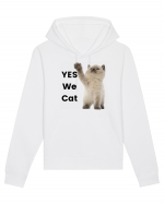 Yes We Cat, Pisica British Shorthair alba Hanorac Unisex Drummer