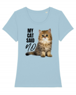 My cat said no Tricou mânecă scurtă guler larg fitted Damă Expresser