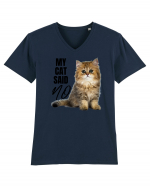 My cat said no Tricou mânecă scurtă guler V Bărbat Presenter