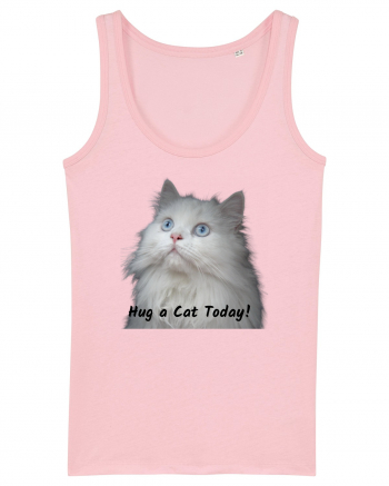 Hug a cat today, pisica ochi albastri Cotton Pink