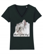 Have a good day! Tricou mânecă scurtă guler V Damă Evoker