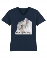 Have a good day! Tricou mânecă scurtă guler V Bărbat Presenter