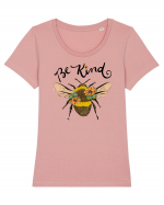 Bee Kind Bee Tricou mânecă scurtă guler larg fitted Damă Expresser