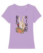 Be Kind Peace Tricou mânecă scurtă guler larg fitted Damă Expresser