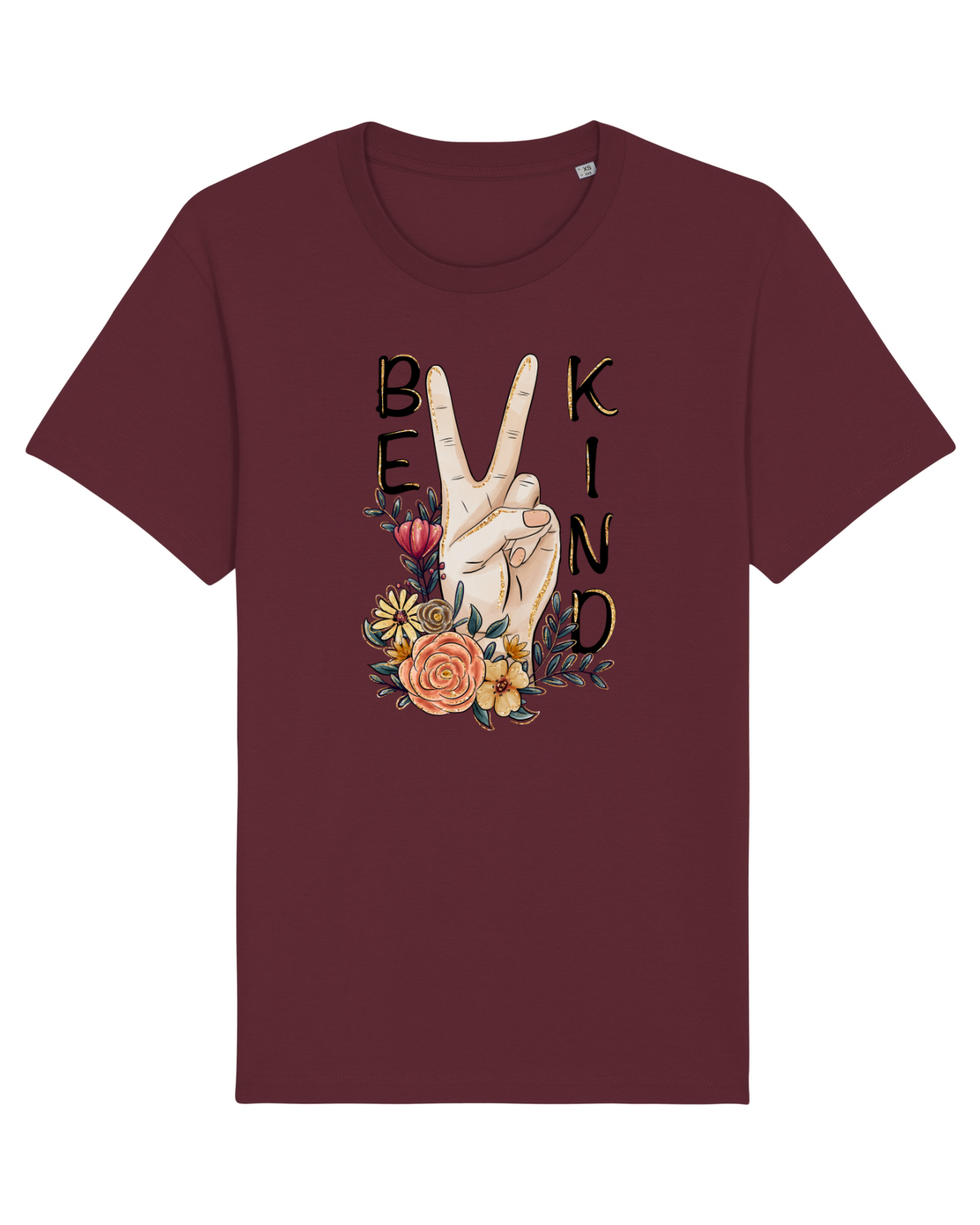 Tricou mânecă scurtă Unisex Rocker Burgundy