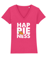 HAPIENESS Tricou mânecă scurtă guler V Damă Evoker