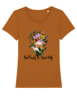Be Kind To Yourself Tricou mânecă scurtă guler larg fitted Damă Expresser