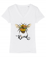 Bee Kind Tricou mânecă scurtă guler V Damă Evoker