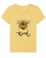 Bee Kind Tricou mânecă scurtă guler larg fitted Damă Expresser