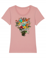 Choose Kindness Tricou mânecă scurtă guler larg fitted Damă Expresser