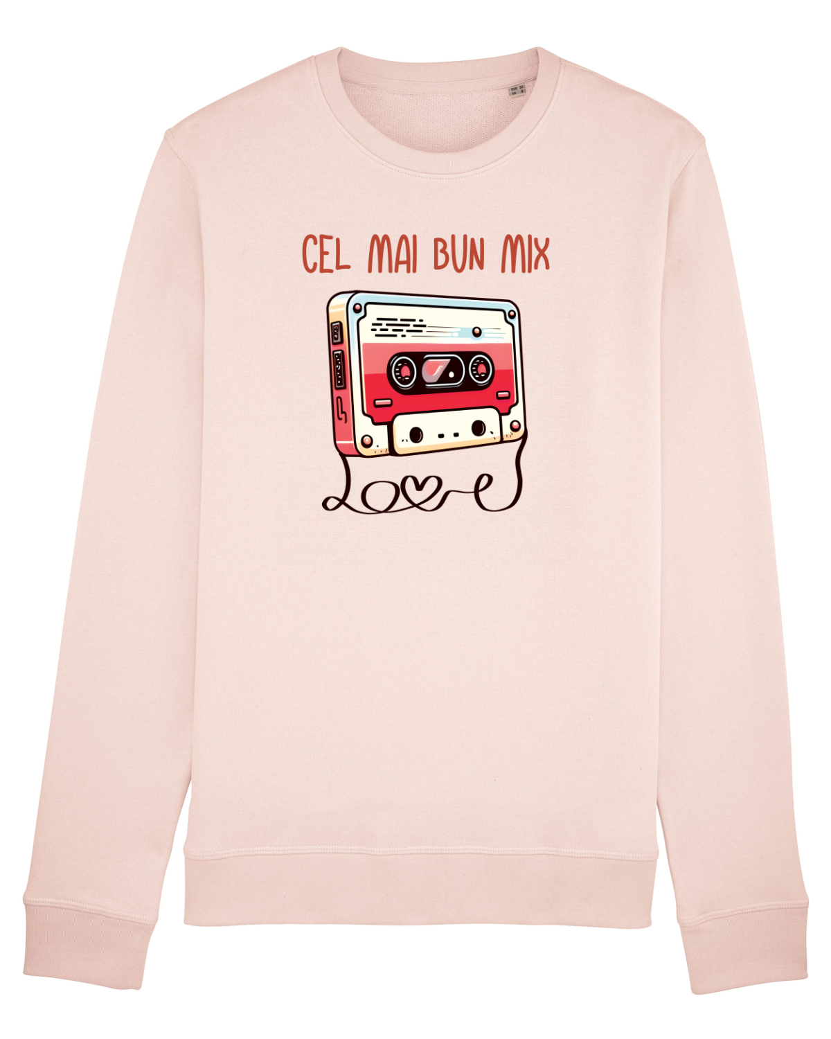 Bluză mânecă lungă Unisex Rise Candy Pink