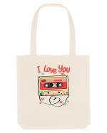 Muzica retro - I love you Sacoșă textilă