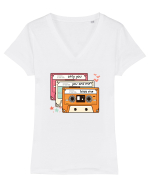Muzica retro - Kiss me Tricou mânecă scurtă guler V Damă Evoker