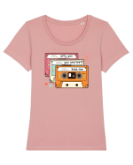 Muzica retro - Kiss me Tricou mânecă scurtă guler larg fitted Damă Expresser