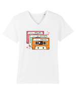 Muzica retro - Kiss me Tricou mânecă scurtă guler V Bărbat Presenter