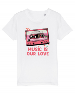 Muzica retro - Music is our love Tricou mânecă scurtă  Copii Mini Creator