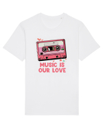 Muzica retro - Music is our love Tricou mânecă scurtă Unisex Rocker
