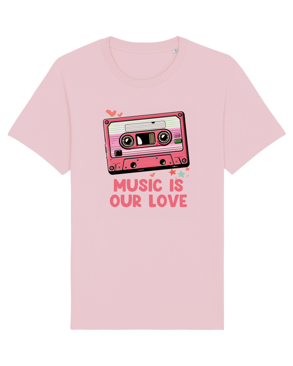 Tricou mânecă scurtă Unisex Rocker Cotton Pink