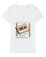 Muzica retro - We were meant to be together Tricou mânecă scurtă guler V Damă Evoker